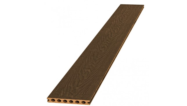 Composiet dekdeel houtstructuur (co-extrusie) bruin 2,3x14,5x420 cm