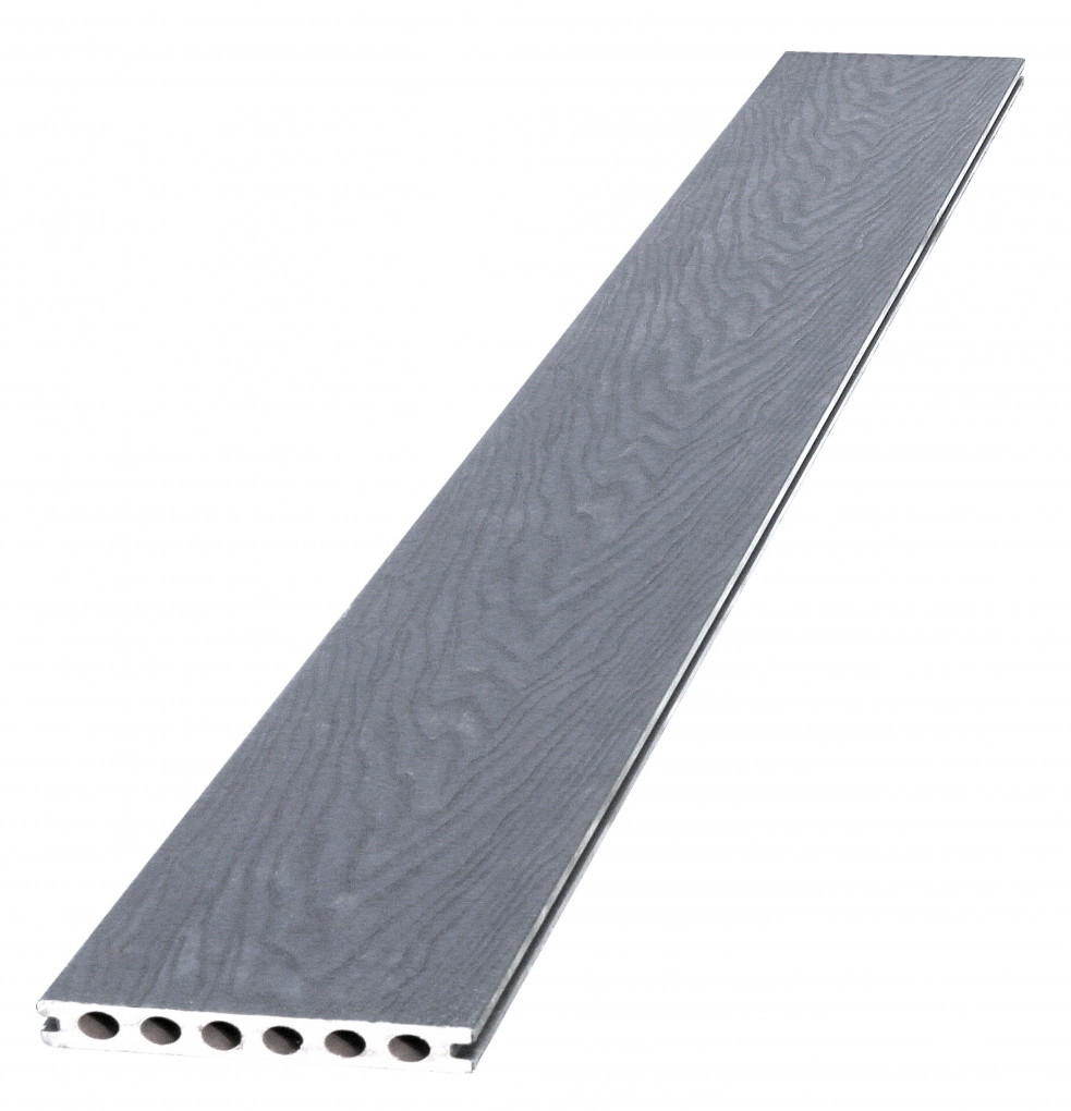 Composiet dekdeel houtstructuur (co-extrusie) grijs 2,3x14,5x420 cm