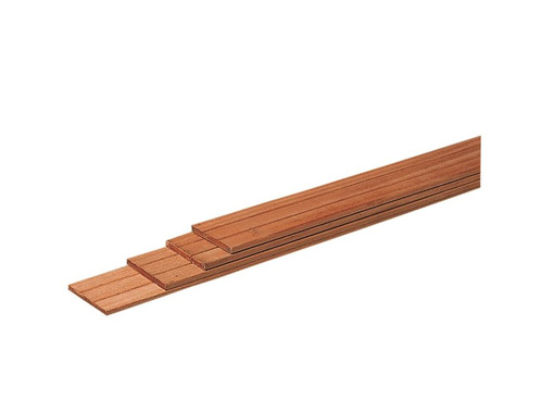 Hardhouten plank met V-groef 1,5x14,5 cm